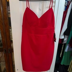 Chic Scarlet Mini Dress